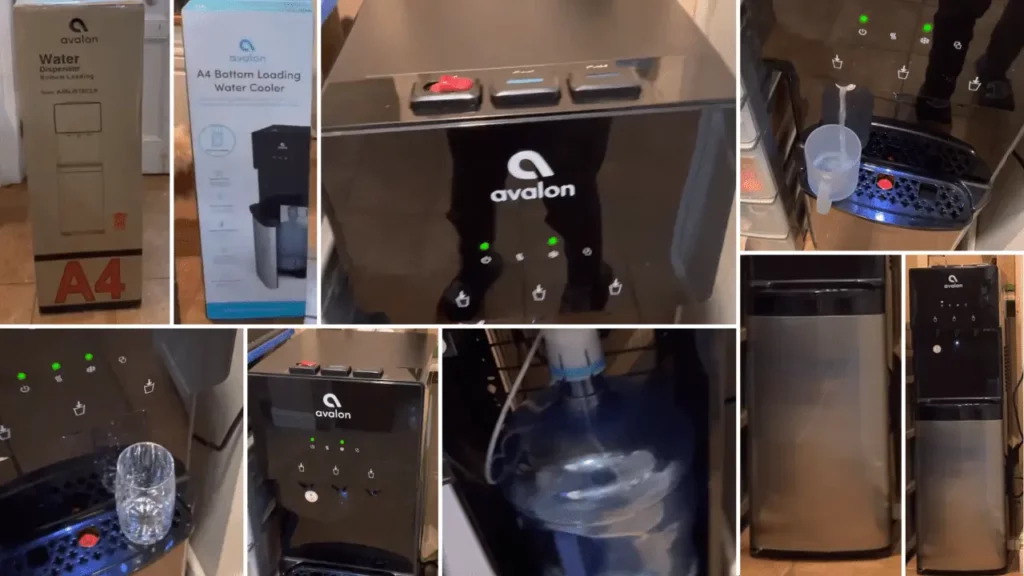 Avalon A4 bottom load dispenser test in kitchen