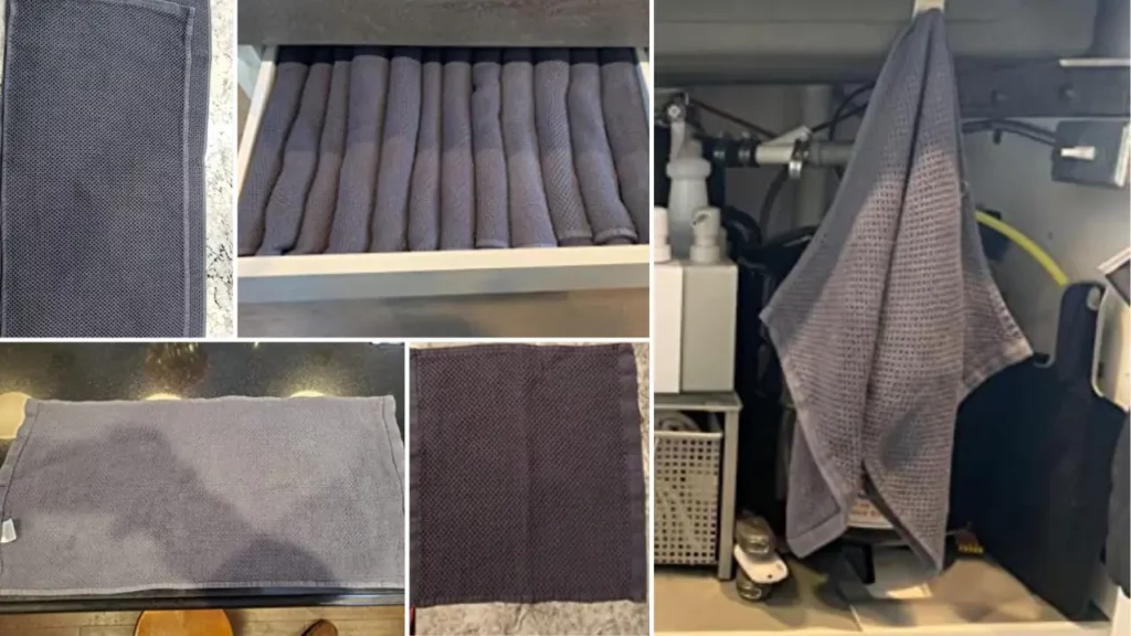Homaxy cotton waffle weave dish towel