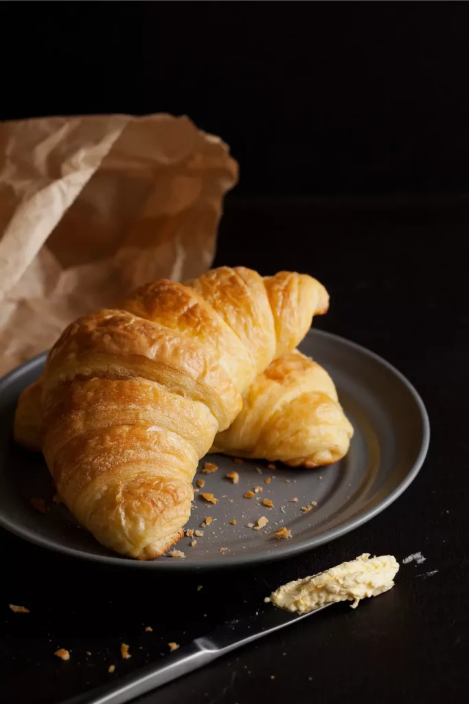 croissants in a plate with butter