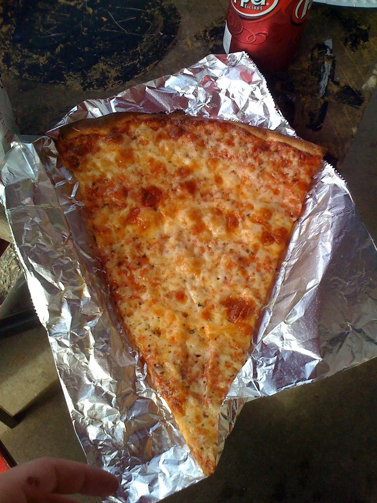 pizza on a foil