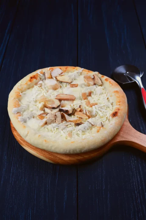 frozen mushroom pizza ready to broil