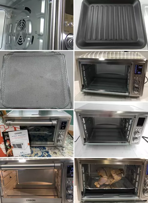 cosori-air-fryer-rotisserie parts and inside