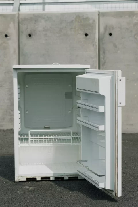 open mini fridge