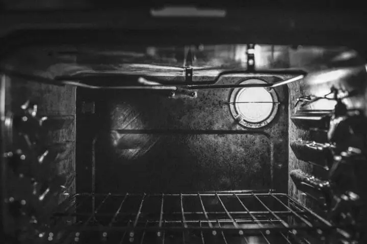 inside old microwave