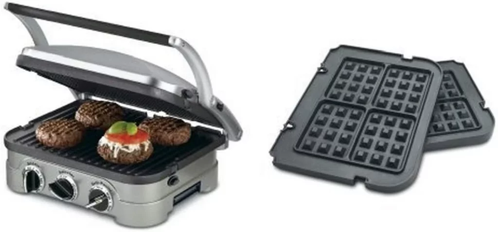 1. Cuisinart GR-4N 5-in-1 Grill and Waffle Bundle